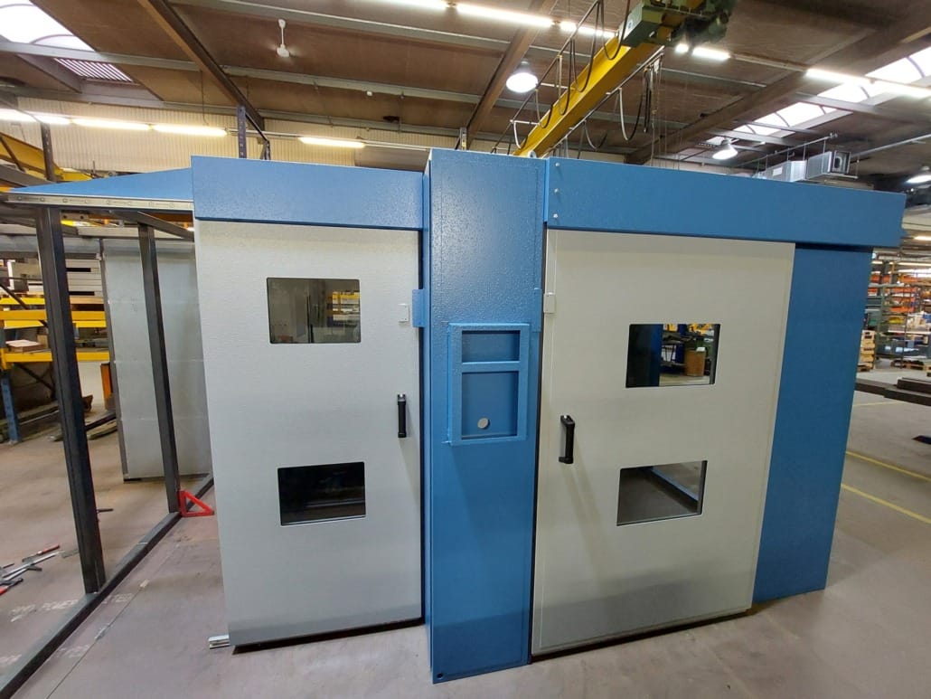 Sturdy soundproof cabin for industry from LK Metallwaren